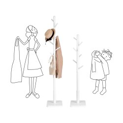 Hvid Stumtjener i Moderne Design - Robust, Pladsbesparende og Familievenlig