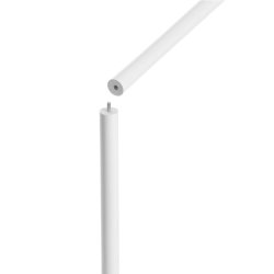 Stumtjener m. 7 Knager i Solidt Gummitr med Stabil Base, Hvid