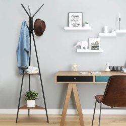 Stilfuld Stumtjener i Sort Stl og Tr til Entren