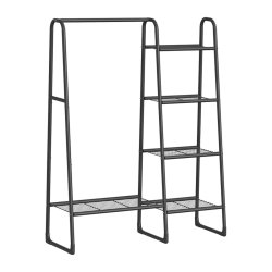 Tjstativ m. Bjlestang og Hylder, Sort