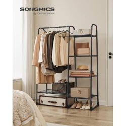 Tjstativ m. Bjlestang og Hylder, Sort