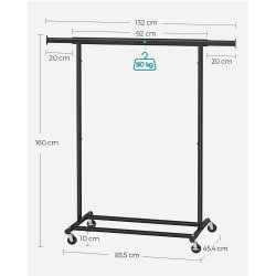 Tjstativ m. 90 kg. Breevne, Sort
