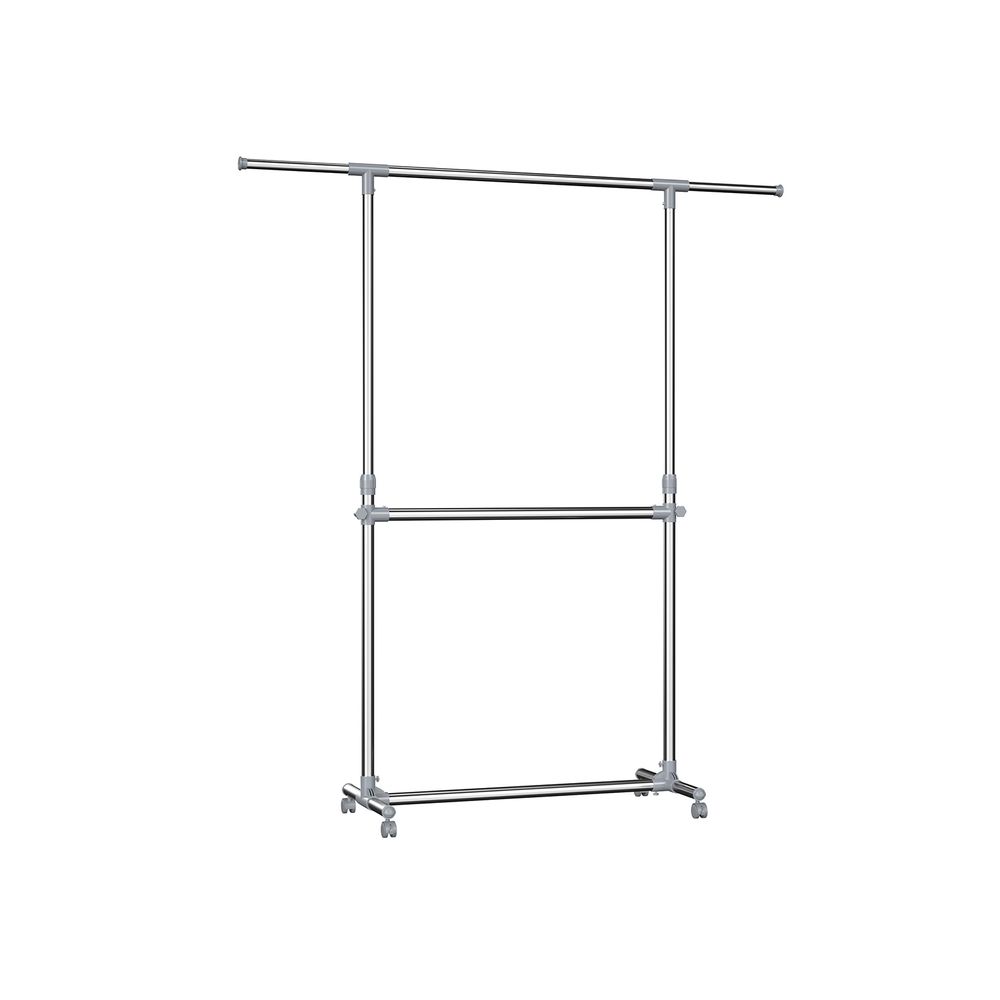 Tøjstativ m. Dobbelt Bøjlestang, metal
