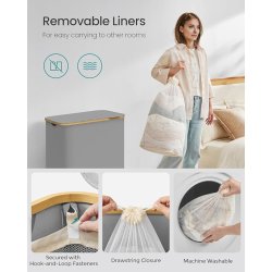 Vasket�jskurv 150L m. 3 Rum, L�g og Aftagelige Poser, Gr�