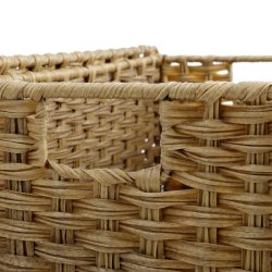 Vasket�jskurv 90L i flettet Rattan-look m. L�g, Natur